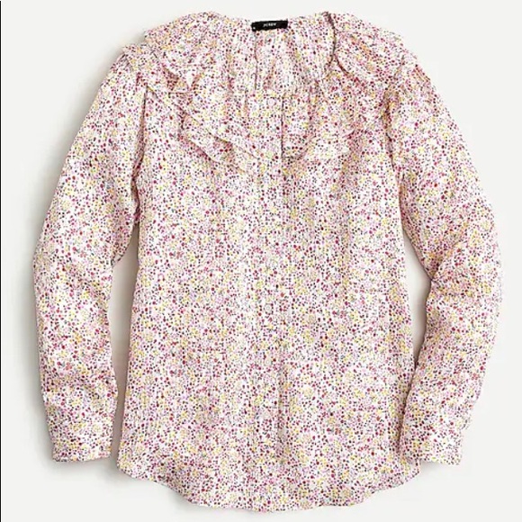 J.Crew Ruffle top in field day print - Picture 1 of 11